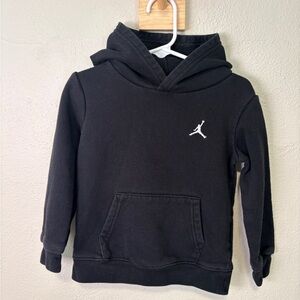 Jordan Kids Black Hoodie with White Logo